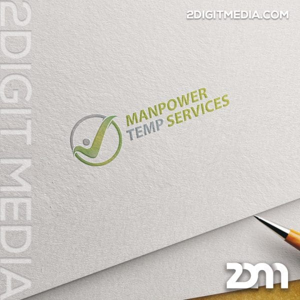 Manpower Temp Services Logo Mockup
